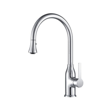 Everton Kitchen Faucet Gooseneck Single Lever Mixer in Chrome